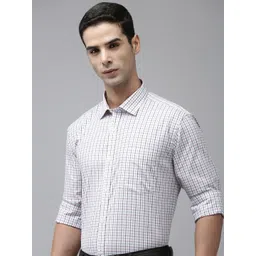 Park Avenue Slim Fit Micro Checked Pure Cotton Formal Shirt-picture-28