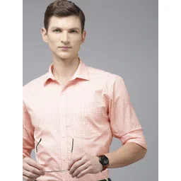 Park Avenue Slim Fit Micro Checked Pure Cotton Formal Shirt-picture-14