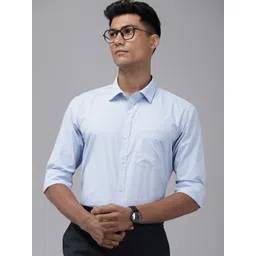 Park Avenue Slim Fit Micro Checks Opaque Formal Shirt-picture-30