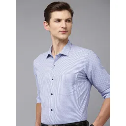 Park Avenue Slim Fit Opaque Checked Pure Cotton Formal Shirt-picture-18