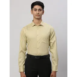 Park Avenue Slim Fit Self Design Cutaway Collar Pure Cotton Formal Shirt-picture-19