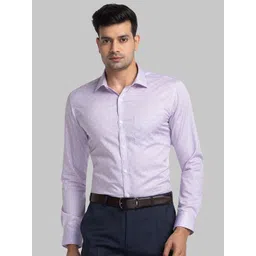 Park Avenue Spread Collar Micro Ditsy Printed Slim Fit Organic Cotton Formal Shirt-picture-33