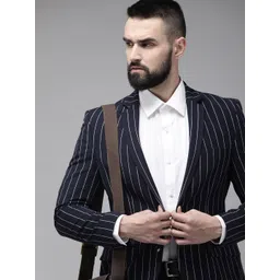 Park Avenue Striped Single Breasted Formal Blazer-picture-16