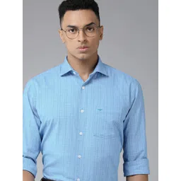 Park Avenue Tartan Checked Slim Fit Pure Cotton Formal Shirt-picture-34