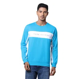 Park Avenue Turquoise & White Round Neck Sweatshirt-picture-25