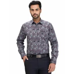 Park Avenue Violet Luxus Fit Printed Shirt-picture-26
