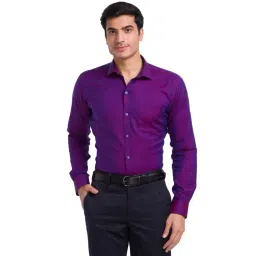 Park Avenue Violet Slim Fit Texture Shirt-picture-28