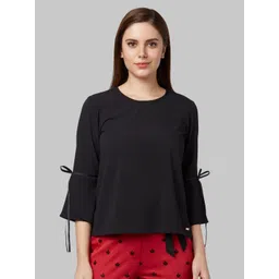 Park Avenue Women Black Solid Top-picture-33