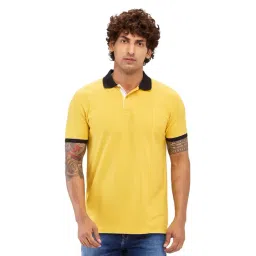 Park Avenue Yellow Slim Fit Polo T-Shirt-picture-24