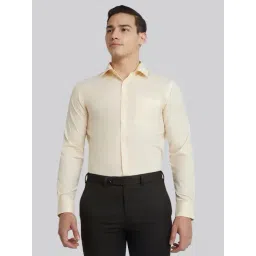 Park Avenue Yellow Slim Fit Self Pattern Shirt-picture-28