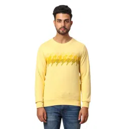 Park Avenue Yellow Slim Fit Sweatshirts-picture-10