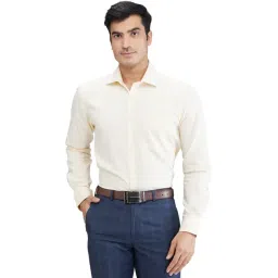 Park Avenue Yellow Slim Fit Texture Shirt-picture-37