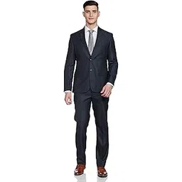 Wool Blend Men's Full Sleeve Regular FIT Medium Grey Formal Suit-image-18