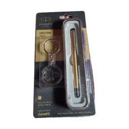 Parker VECTOR Gold Plated Roller Ball Pen (Blue), 8901198427520-picture-14