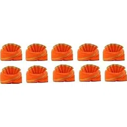parnaira Ethenic Traditional Pagri and Functions for Barati Pagdi for Men & Women - Unisex, Free Size …(Pack of10) Orange-picture-47