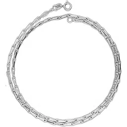 parnika Unisex Trendy Barleycorn Design Silver Chain in Pure 92.5 Sterling Silver for Girls, Women, Boys & Men-picture-23
