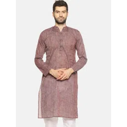 PAROKSH Men Brown Woven Design Straight Kurta-picture-40