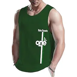 parona Polyester Printed Casual Sleeveless Vest for Men (Olive, L) (Group1)-picture-14