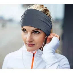 PAROPKAR Headband Sweatband Yoga Sports Head Bands Non Slip Moisture Wicking Athletic Headwear for Men and Women (Dark Grey)-picture-56