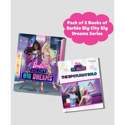 parragon Mattel Pack of 2 Books of Barbie Big City Big Dreams Series | Movie Storybook & Spotlight Solo | English-picture-18