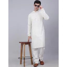 Parrth Enterprisess Men Embroidered Chikankari Handloom Kurta-picture-36