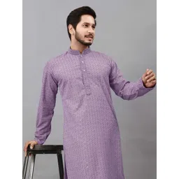 Parrth Enterprisess Men Embroidered Thread Work Handloom Pathani Kurta-picture-27