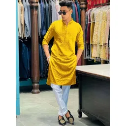 Parrth Enterprisess Men Regular Kurta with Pyjamas-picture-20