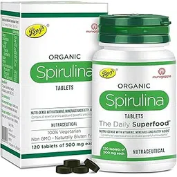 Parry's Wellness Organic Spirulina Tablets - Most Bio-available Protein & Nutri-dense Superfood | Immunity and Health Supplement | Metabolism Booster | 100% Vegan | 120 Tablets (500mg Each)-picture-19