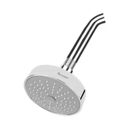 Parryware Pluto 2-4 inch Round Stainless Steel Silver Wall Mount Overhead Shower with Arm E8380A1-picture-18