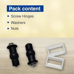 Seat Cover Hinges, Washer & Nuts Set, Durable Finish 50mm (Pack of 1) Clamp Fit Toilet Seat Lid Lock-image-21