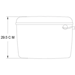 parryware Slimline Tip Top Polypropylene Cistern ( 45x13x30.2cm )set of 5 pic 117 Single Flush Tank image 3