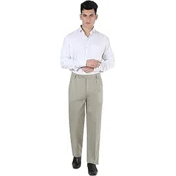 particle Pleat-Front Formal Trousers Pants Regular Fit for Men, Waist Sizes 32-46-picture-20