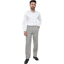 particle Pleat-Front Formal Trousers Regular Fit for Men, Waist Sizes 32-46-picture-46