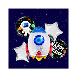 Party Anthem Space Rocket Themed Balloon Set Multicolour - Pack of 5-picture-23
