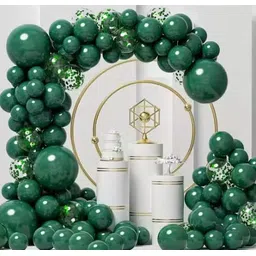 Solid green birthday party christmas decorations Balloon-image-25