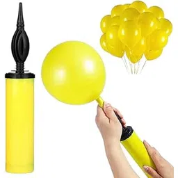 Party Warehouse Hand Manual Balloon Pump Machine for Foil and Latex Balloons, Party Decorations, Birthdays, Weddings & Events - Pack of 1 (Yellow)-picture-12