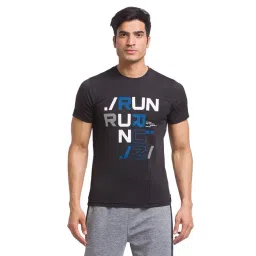 Parx Black Regular Fit Printed Crew T-Shirt-picture-37
