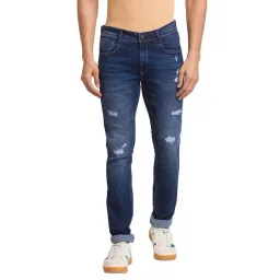 Parx Blue Skinny Fit Distressed Jeans-picture-42