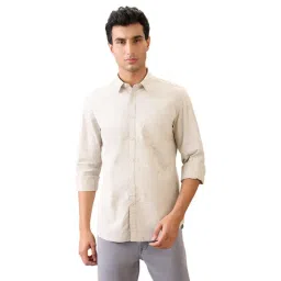 Parx Brown Cotton Slim Fit Printed Casual Shirt-picture-27