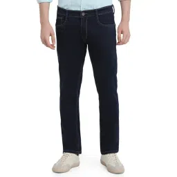 Parx Dark Blue Cotton Slim Fit Jeans-picture-27