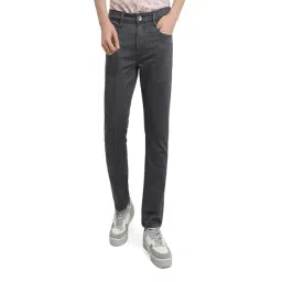 Parx Dark Grey Cotton Blended Slim Fit Jeans-picture-22