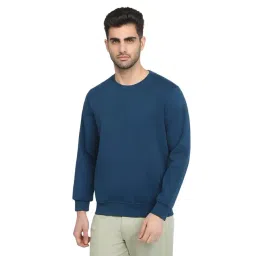 Parx Dark Petrol Cotton Blend Regular Fit Sweatshirt-picture-16