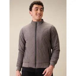 Parx Men Mock Collar Solid Bomber Jacket-picture-28