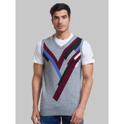 Parx Men Printed Pullover Acrylic Sweater Vest-picture-36