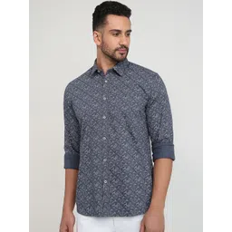 Parx Men Slim Fit Floral Printed Casual Pure Cotton Shirt-picture-40