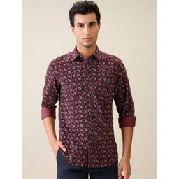 Parx Men Slim Fit Floral Printed Casual Shirt-image-10
