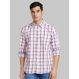 Parx Men Slim Fit Opaque Checked Casual Shirt-image-20