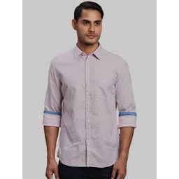 Parx Men Slim Fit Opaque Printed Casual Shirt-image-7