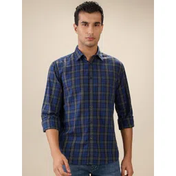 Parx Men Slim Fit Tartan Checks Checked Casual Shirt-picture-18