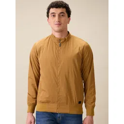 Parx Men Stand Collar Solid Bomber Jacket-picture-38